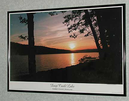 framed deep creek lake poster
